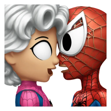 Spider-Man kiss hello Kitty  sticker