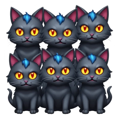 Super scary Monster cats sticker