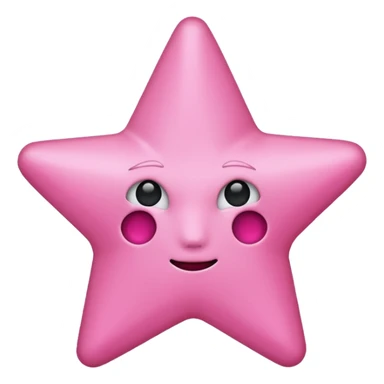 Pink star without a face sticker