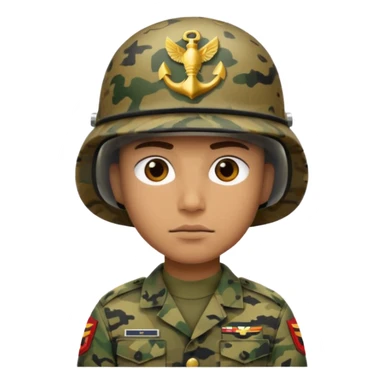 crie emojis de um militar do corpo de fuzileiros navais sticker