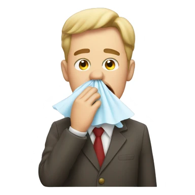 Man sneezing sticker