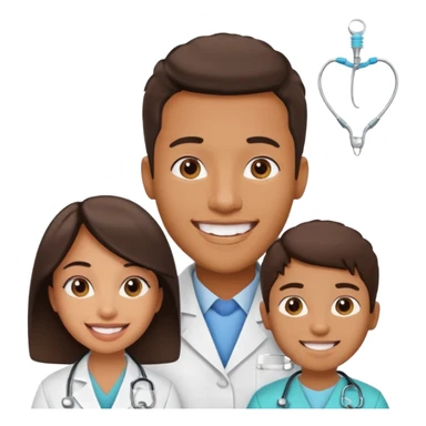 Young african-american man. Guy visiting dentist's office for prevention of the oral cavity. Man and famale doctor while checkup teeth. for Periodontics doctor emoji sticker