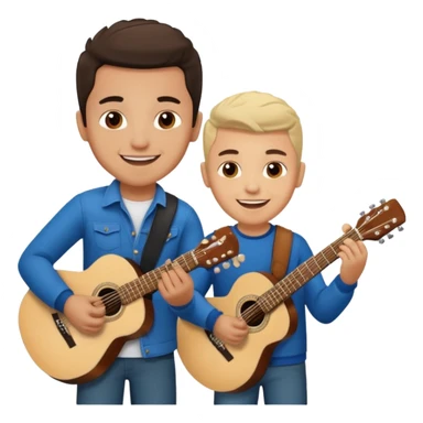 Junior H y Natanael Cano tocando la guitarra  sticker