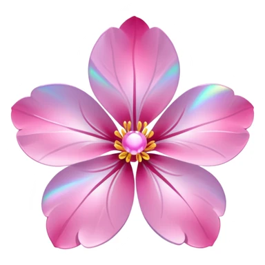 sakura flower with a holographic effect sticker