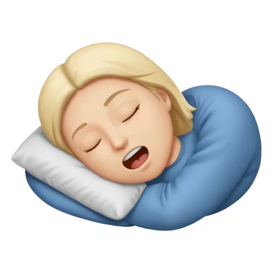 Sleeping with mouth wide open sticker