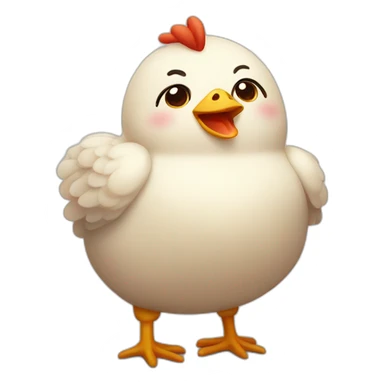Cute little Chubby Chicken  sticker