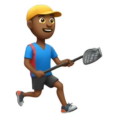 Man playing disc golf sticker