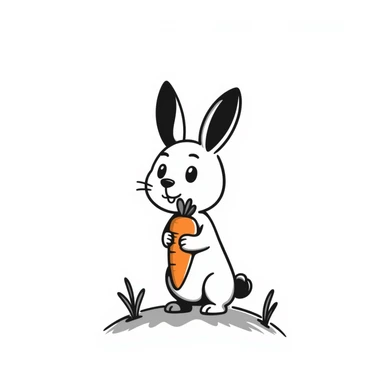Rabbit sticker