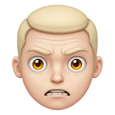 A face on head mad sticker