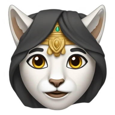 An Arab person with a Pharaonic cat face sticker