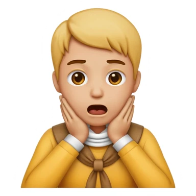 Emoji with hands over throat sticker