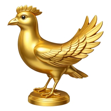golden bird statuse sticker