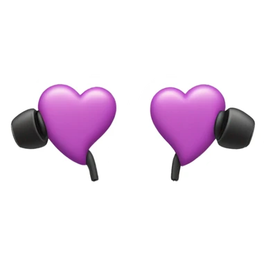 Heart shape using wired in-ear earphones sticker
