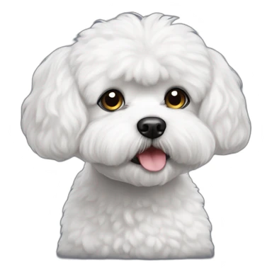 Bichon maltais avec les yeux noirs sticker