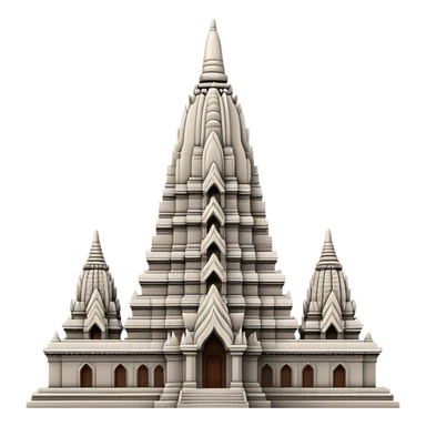 Cinematic Realistic Prambanan Temple Landmark Emoji, depicted as an ornate Hindu temple complex rendered with lifelike detail and dramatic, historical lighting. sticker