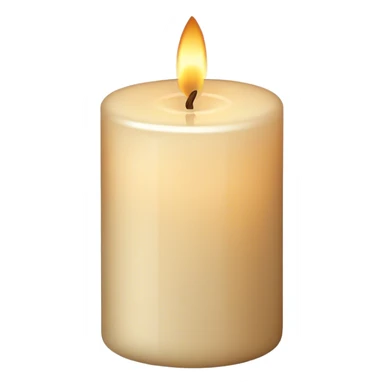 Luxe beige candle sticker