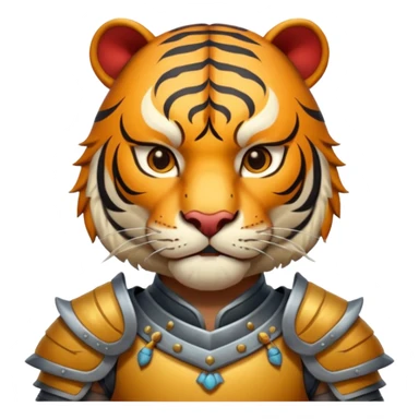 Ancient Chinese tiger warrior with traditional armor sticker