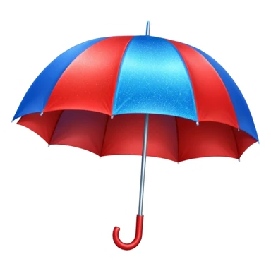 glitter red and blue umbrella sticker