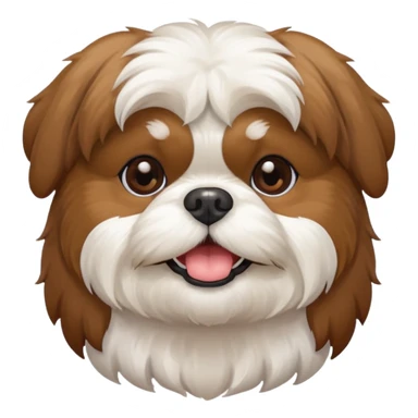 smiling shih tzu sticker