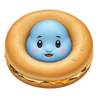 Un círculo celeste con un chequesito sticker