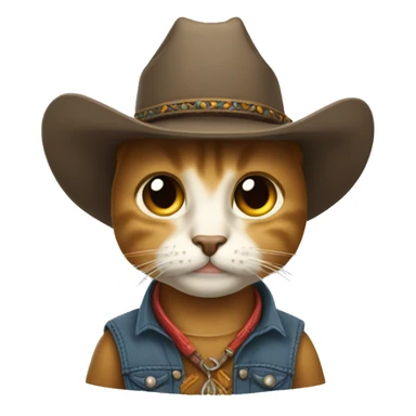 Gato con sombro de vaquero sticker