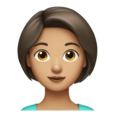 Brunette girl with pomeraniam sticker