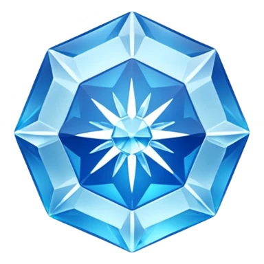 Blue Gem with an Ice Flake Inside sticker