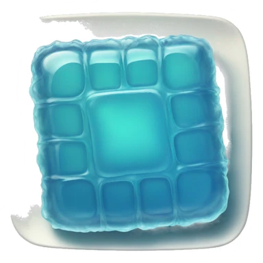 square blue jelly slab on plate sticker