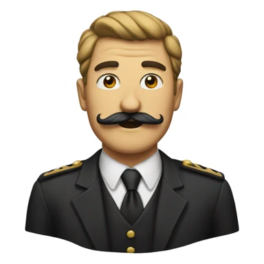 deaon with a mustache sticker