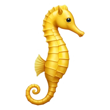 seahorse yellow facing left while tail facing right sticker