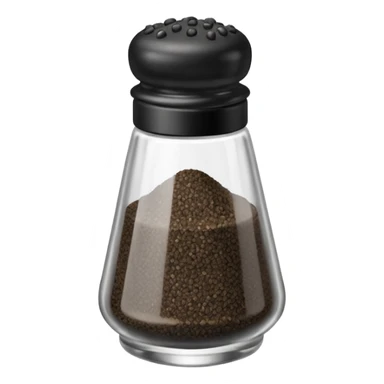 Pepper shaker with black pepper not a full pepper sticker