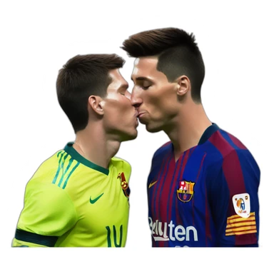 ronaldo kiss messi sticker