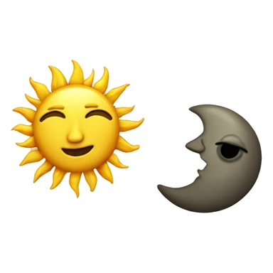 Vintage sun and moon  sticker