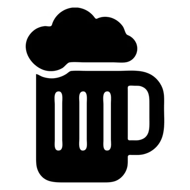 solid filled beer mug icon sticker