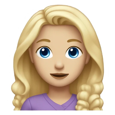 A blonde girl with blue eyes sticker