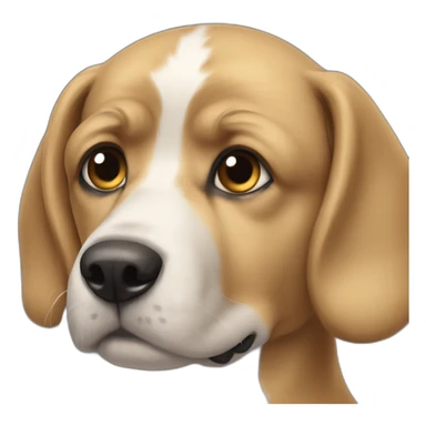 Chien qui cache ses yeux sticker