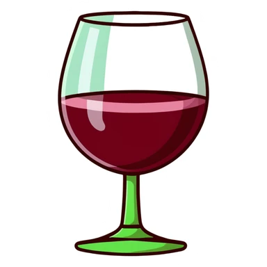 wine glass with red wine sticker
