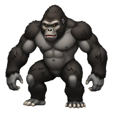 Gorilla pounding the ground  sticker