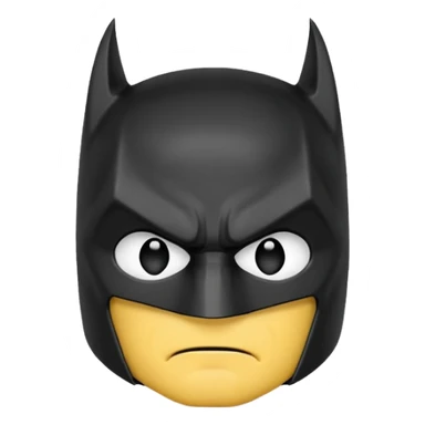 Batman emoji with no emotions  sticker