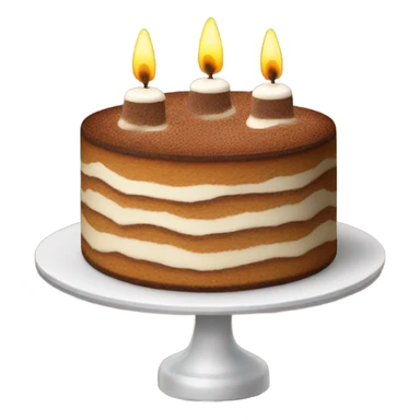 Tiramisu cake with candles sticker
