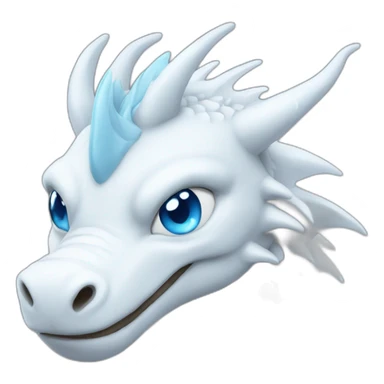 White Dragon with a Blue eyes sticker