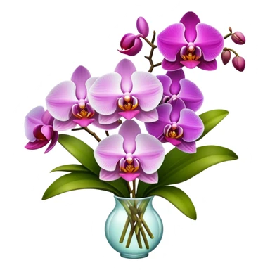 a bouquet of orchids  sticker