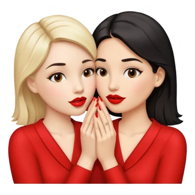 two wome nkissing hands wrapped around each other sticker