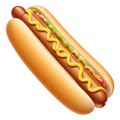Retro style hot dog with minimal details like first generation emoji sticker