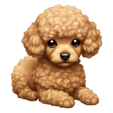 toy poodle sleep  sticker