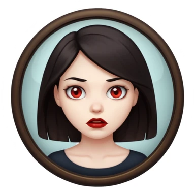 killer in mirror behind woman sticker