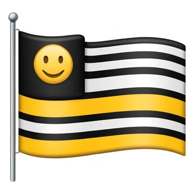 A flag emoji similar to German flag but replace color red with white sticker