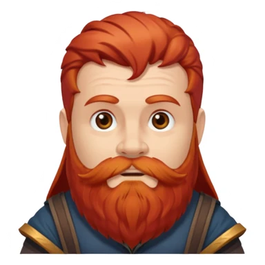 Ein zwerg mit roten Haaren sticker