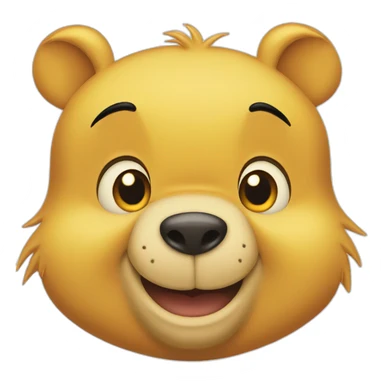 winnie the pooh face sticker