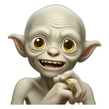 Gollum holding the ring sticker